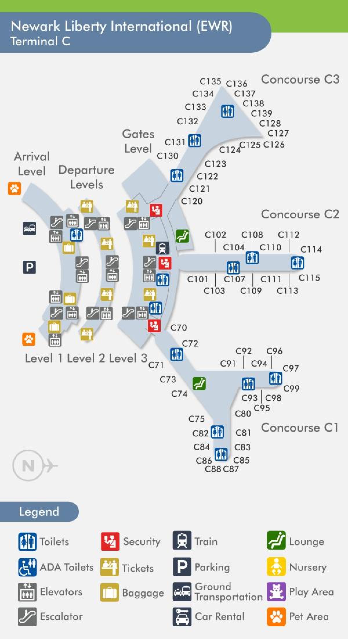 Newark Terminal C Map 